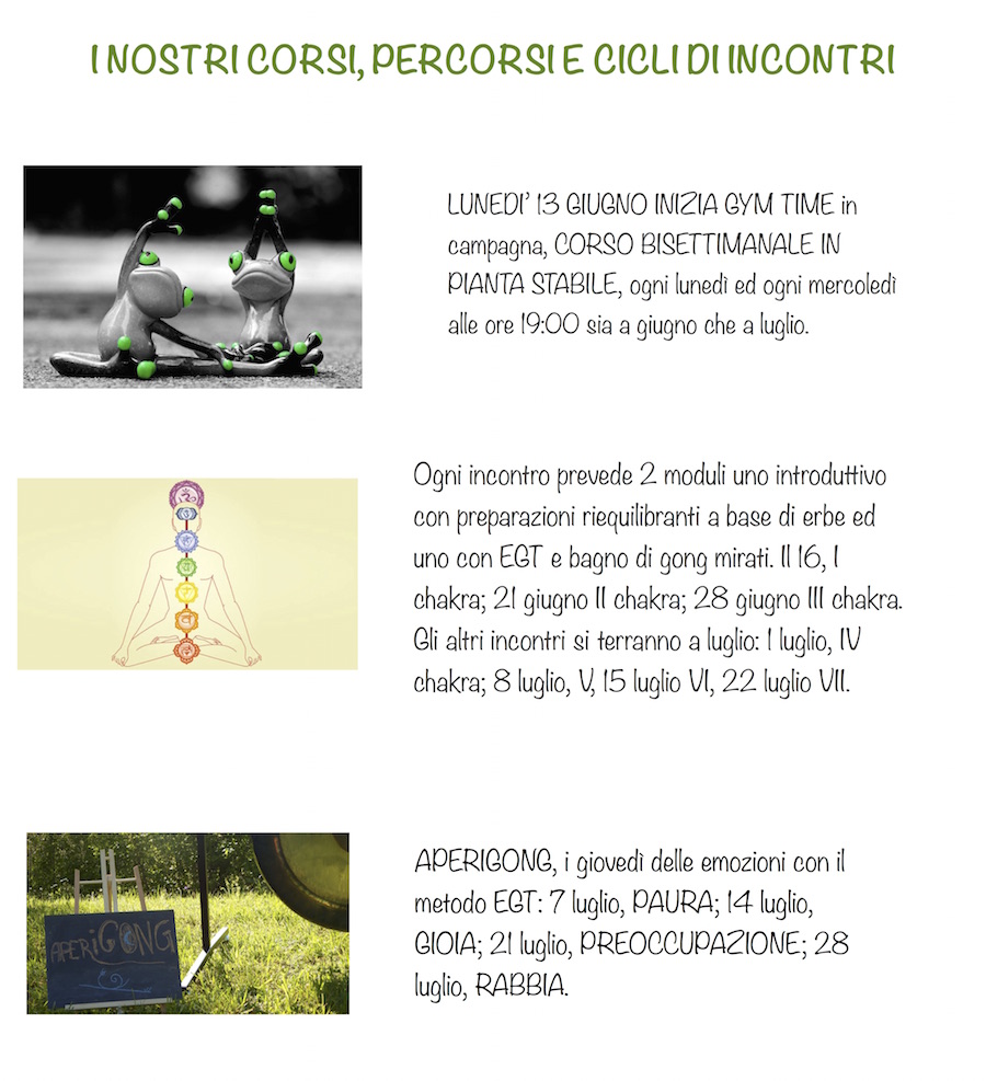 corsi, percorsi e cicli di incontri