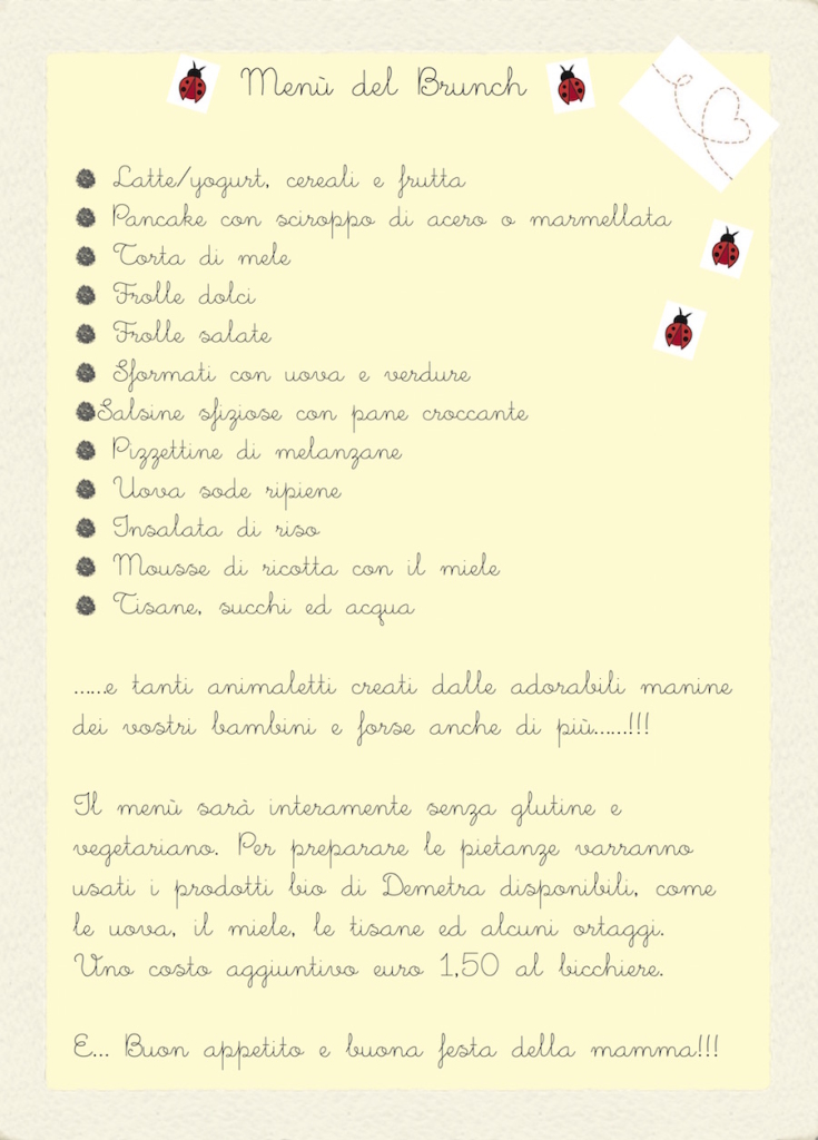 menù brunch
